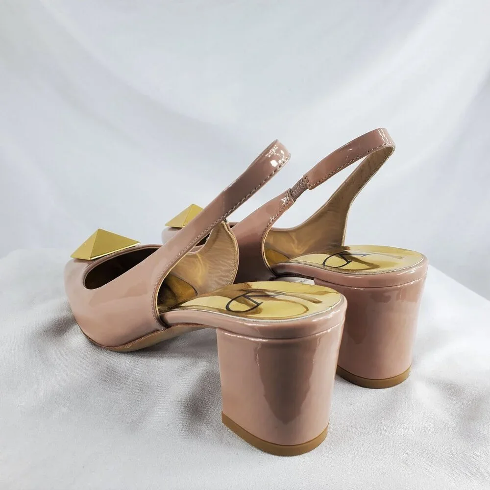 Valentino Garavani Women's Pink One Stud Patent Leather Pumps Size 8.5 - Picture 9 of 16